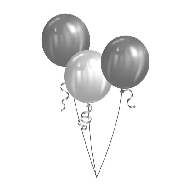 istock white and silver balloons realistic isolated transparent vector illustration. glossy helium balloons for wedding, birthday party celebration and promotion 1501795226