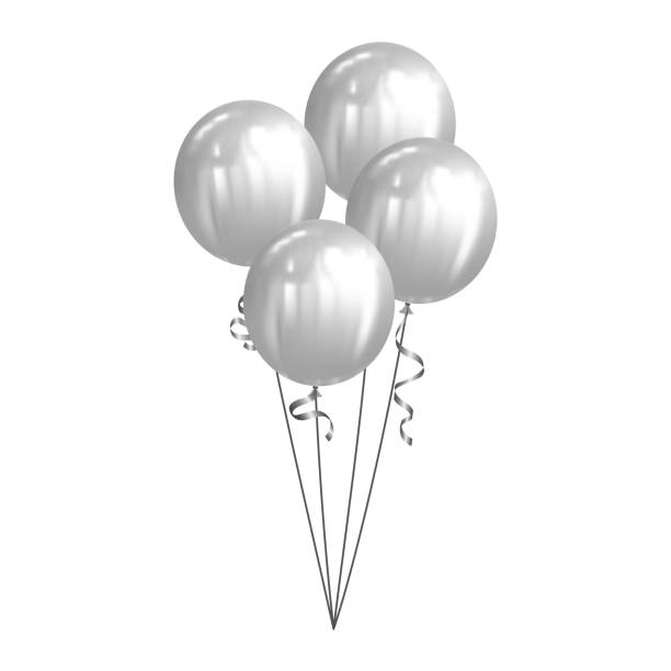 istock bunch of realistic transparent white balloons, glossy balloons vector illustration 1501797435