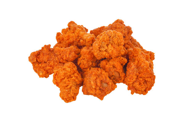 istock Heap of fried spicy chicken isolated on white 1501797665