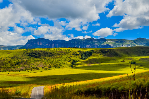 Beautiful view to typical cerrado landscsape with mountains in São Jorge, State of Goiás, Brazil