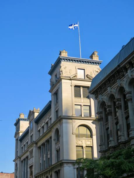 istock Flag of Quebec on a Building 1501800917