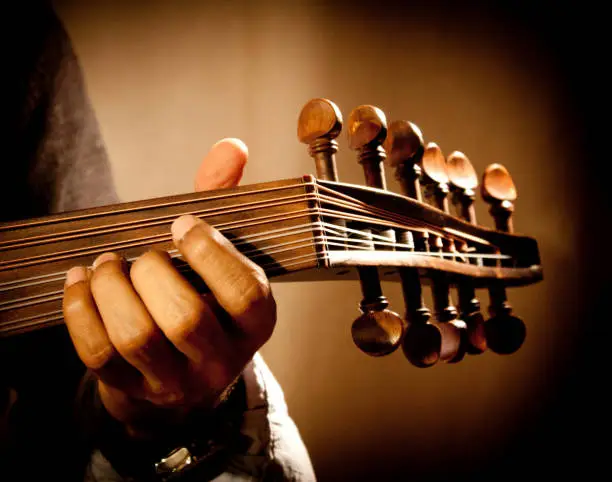 Oud is an oriental music instrument with 5 strings. It is widely used in the Middle east