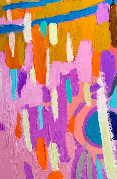 istock Abstract painting texture closeup. Bright art background. Paint brush strokes. 1501847878