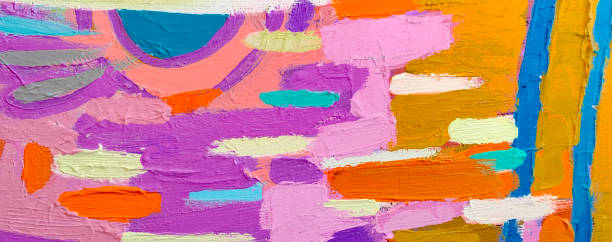 istock Abstract painting texture closeup. Bright art background. Paint brush strokes. 1501847995