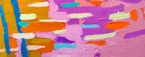istock Abstract painting texture closeup. Bright art background. Paint brush strokes. 1501848428