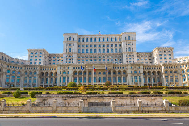 Parliament in Bucharest, Romania Parliament in Bucharest, Romania in a beautiful summer day parliament palace in bucharest romania the largest building in europe stock pictures, royalty-free photos & images