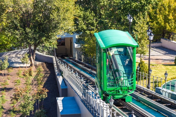 Funicular railway in Odessa, Ukraine in a beautiful summer day