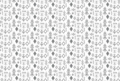 Primitive Amazigh signs, seamless pattern,repeated ethnic elements,vector illustration