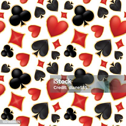 istock Seamless Pattern Of Playing card Suits 1501888014