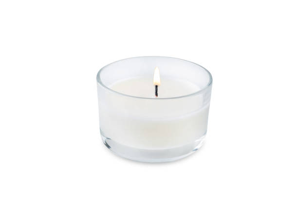 istock Burning candle on a white isolated background 1501915779