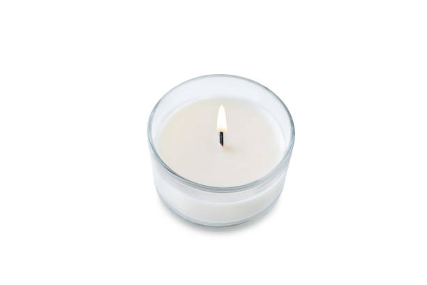 istock Burning candle on a white isolated background 1501915787