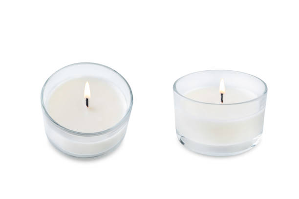 istock Burning candle on a white isolated background 1501915789