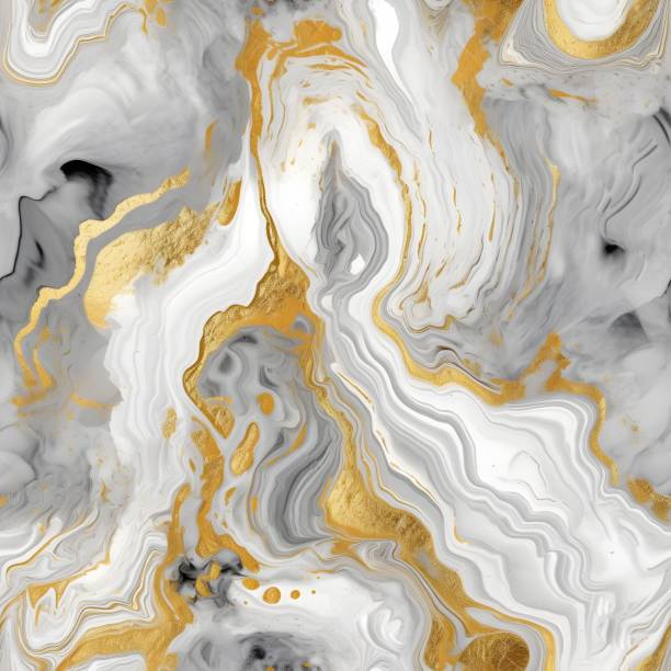 istock Abstract gold and white marble texture is ideal for use as a background 1501926195