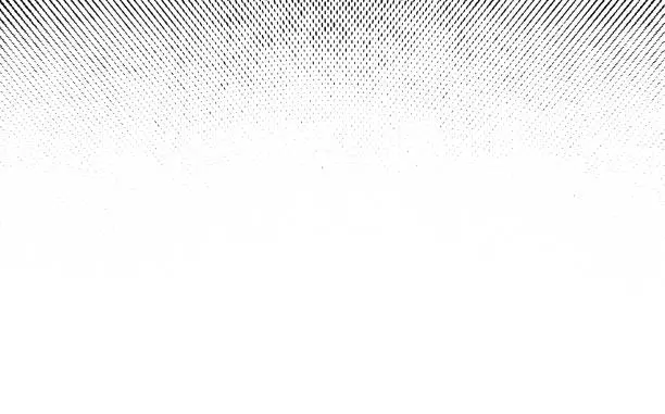 Vector illustration of half tone black lines gradient on white background