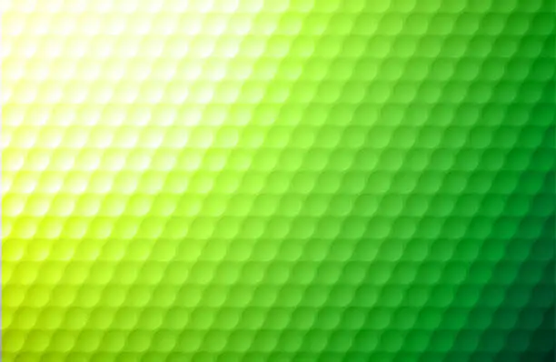 Vector illustration of Green golf ball bumpy textured background