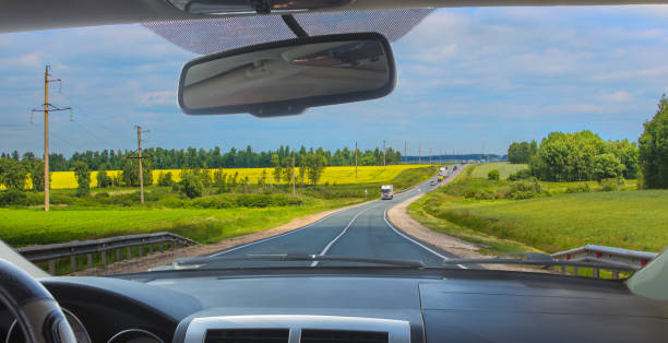 istock View from the car on suburban highway 1501965642
