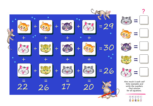 Conjecture Math Games Mathematical Logic Puzzle Game For Smartest How Much Is Each Cat Solve ...