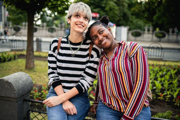 istock Two happy young women are having fun outside 1501971169