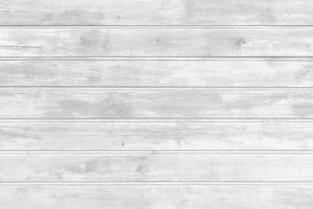 istock Old white wooden plank wall texture background 1501984165