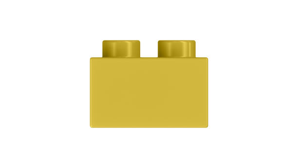 istock Old Gold Toy Block Isolated on a White Background. 1501984724