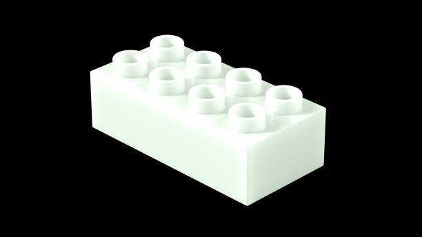 istock Honeydew Plastic Toy Block Isolated on a Black Background. 1501984730