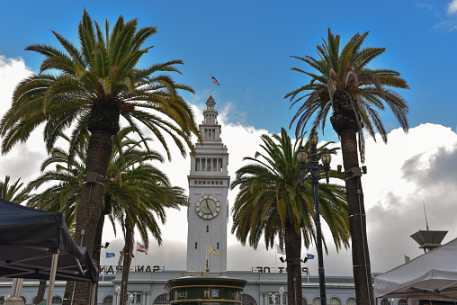 Ferry Building Clock Tower in San Francisco, California.