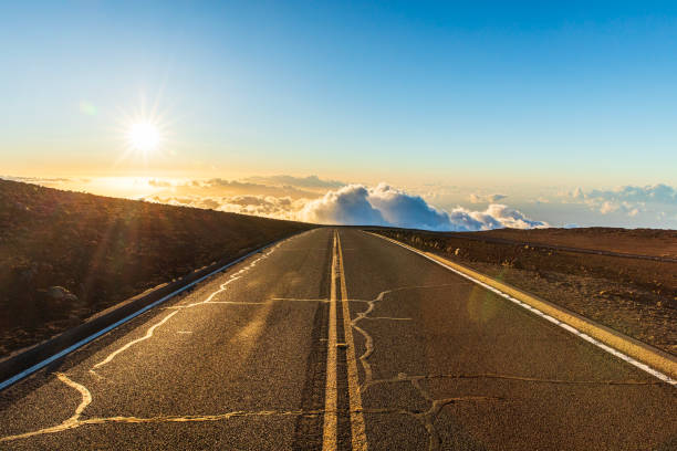 istock Road leading into the the clouds in Maui 1502011714