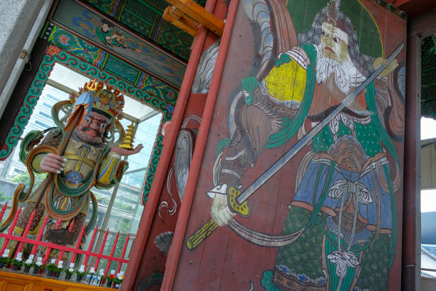 Seoul, South Korea - June 24, 2023: Bongeunsa Temple is a Buddhist temple in Seoul, South Korea.