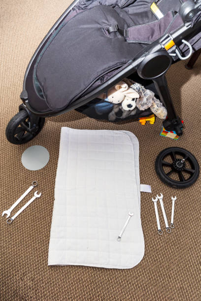 istock Garage tools and child carriage in the background 1502050331