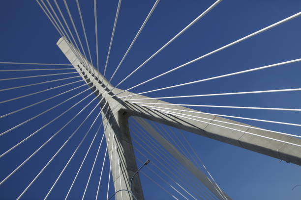 Zakim Bunker Hill Bridge stock photo