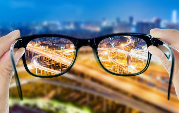 istock Eye glasses looking to cityscape 1502101800
