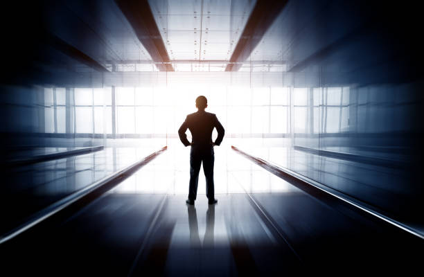 istock Businessman standing in the tunnel 1502101957