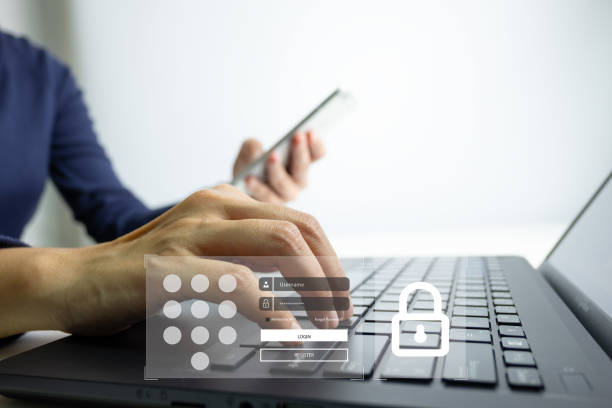 istock Verification of information with finger print by smart phone, Internet security, online financial transaction, 2-step verification, confirm transaction and identity. 1502103209