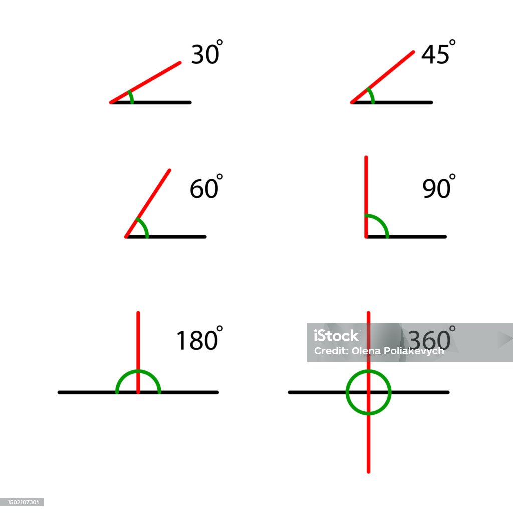 Collection Mathematics Angles Vector Illustration Stock Image Stock ...