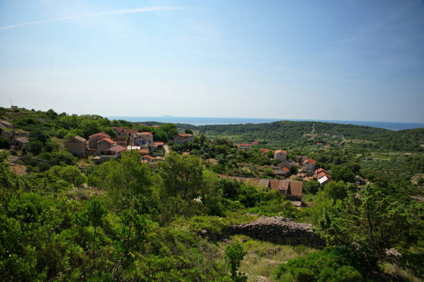 Traditional local village on island Vis in Croatia