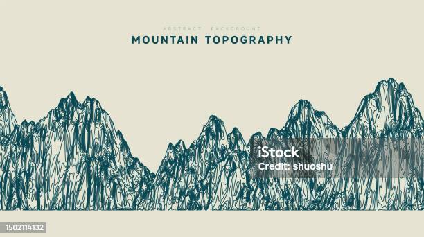 Mountaim Line Example Abstract Mountain Line Structure Wireframe Background Stock ...