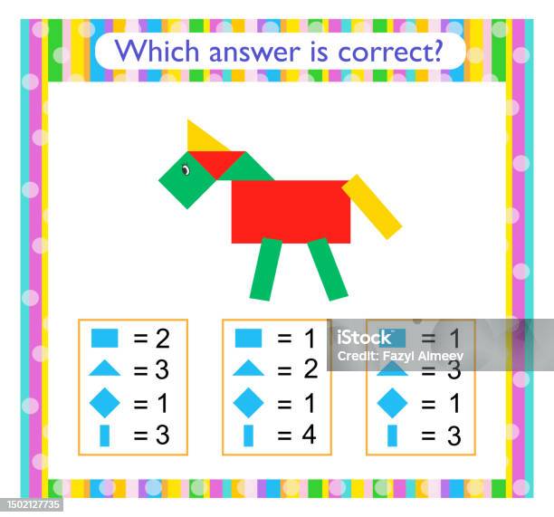 Istock Math Problems Math Activity For Kids Need To Find The Correct Answer Vector ...