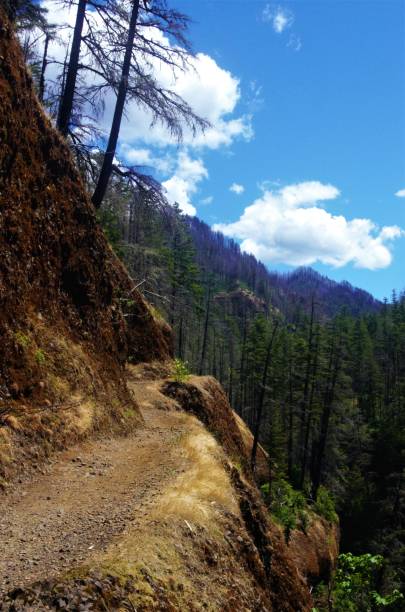 istock Narrow hiking path at the edge of a steep drop 1502131424