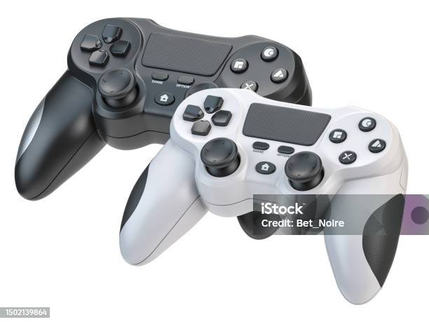 Stock Game Controller Game Joystick Or Gaming Controller Isolated On White Stock Photo ...