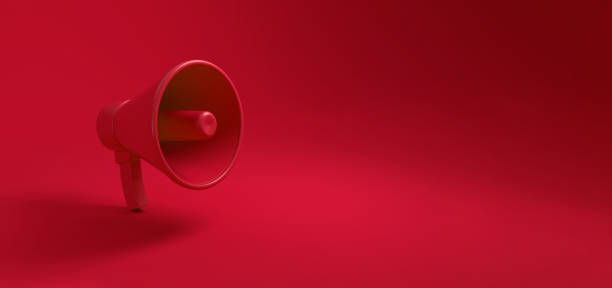 istock Megaphone on red background, Love and passion concept. 1502140277
