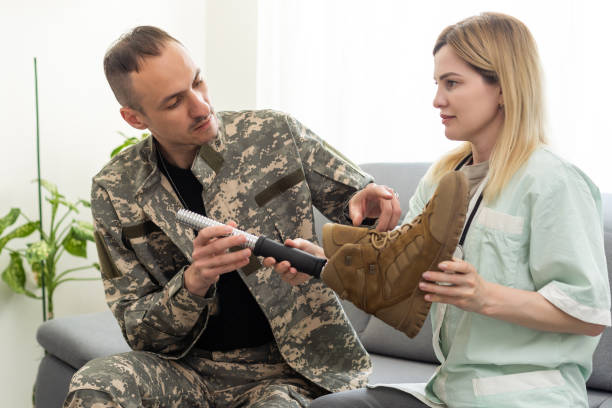 nurse checking or examination on patient leg in hospital. High quality photo