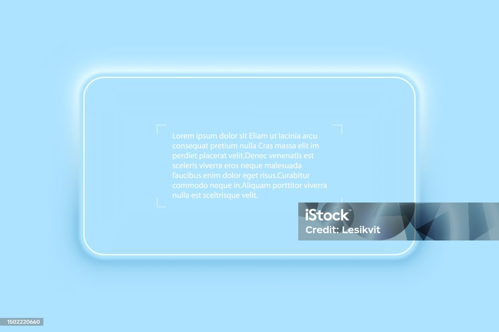 Rectangular Blue Banner With Shadow And Glow Rectangular Banner Stock ...