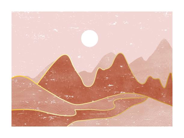 istock creative minimalist hand painted illustrations of Mid century modern 1502220777