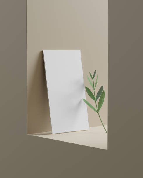 istock Group of minimal business card mockup in window 1502224090