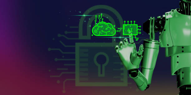 istock 3D robotic render with element futuristic digital icon super computer in AI helping human slove problems 1502226616