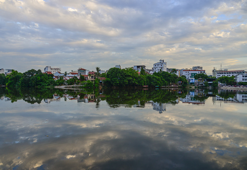 Huong River at sunrise in Hue, Vietnam. Hue is a city in central Vietnam that was the national capital from 1802 to 1945.