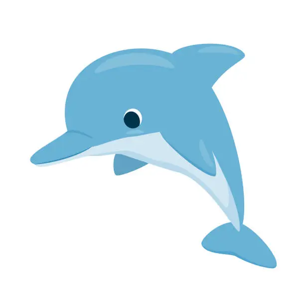 Vector illustration of Vector illustration of cute dolphins