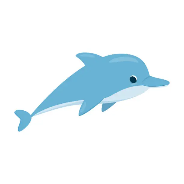 Vector illustration of Vector illustration of cute dolphins