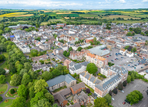 View over Dorchester in Dorset View over Dorchester in Dorset dorchester on thames stock pictures, royalty-free photos & images