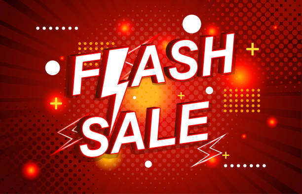 Flash Sale Template - ilustração de arte vetorial